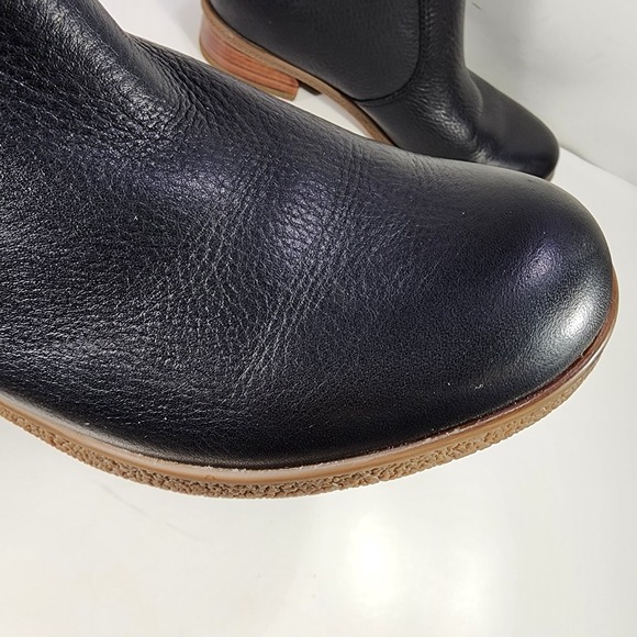 Dansko Becki Black Leather Ankle Boots Womens 39 EUR 8.5-9 US Wood Heel EUC - Picture 3 of 12